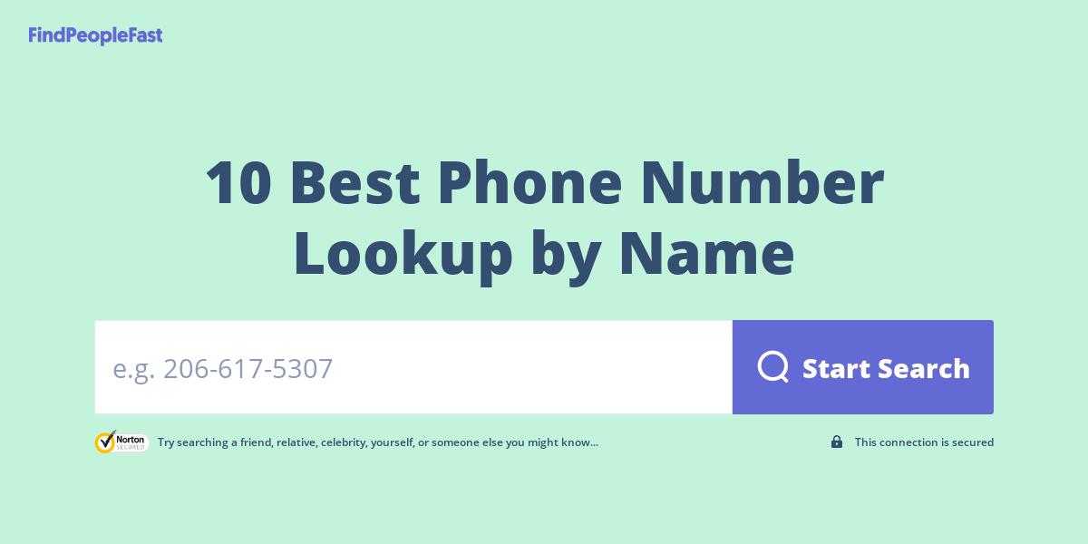 10 Best Phone Number Lookup by Name 