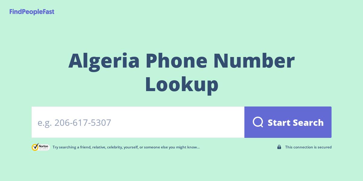 Algeria Phone Number Lookup & Search