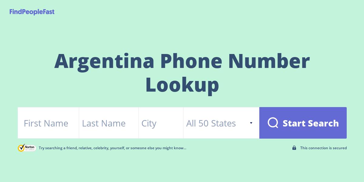 Argentina Phone Number Lookup & Search