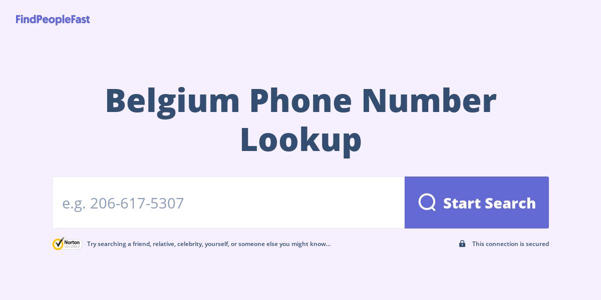 Belgium Phone Number Lookup & Search