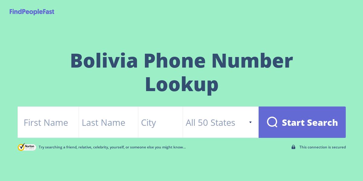 Bolivia Phone Number Lookup & Search
