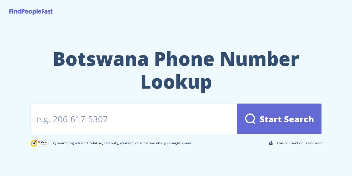 Botswana Phone Number Lookup & Search