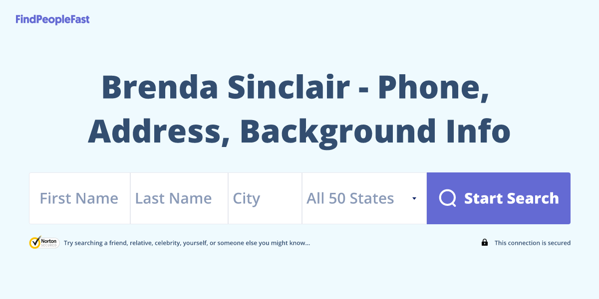 Brenda Sinclair Phone Number, Address, Email Find People Fast