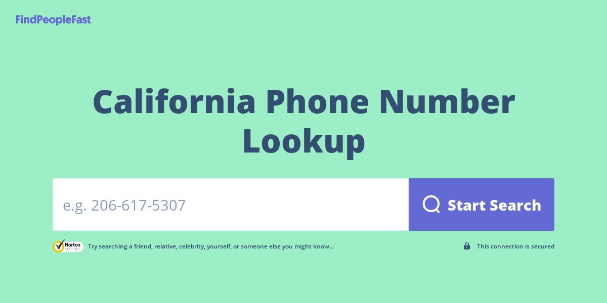 California Phone Number Lookup & Search