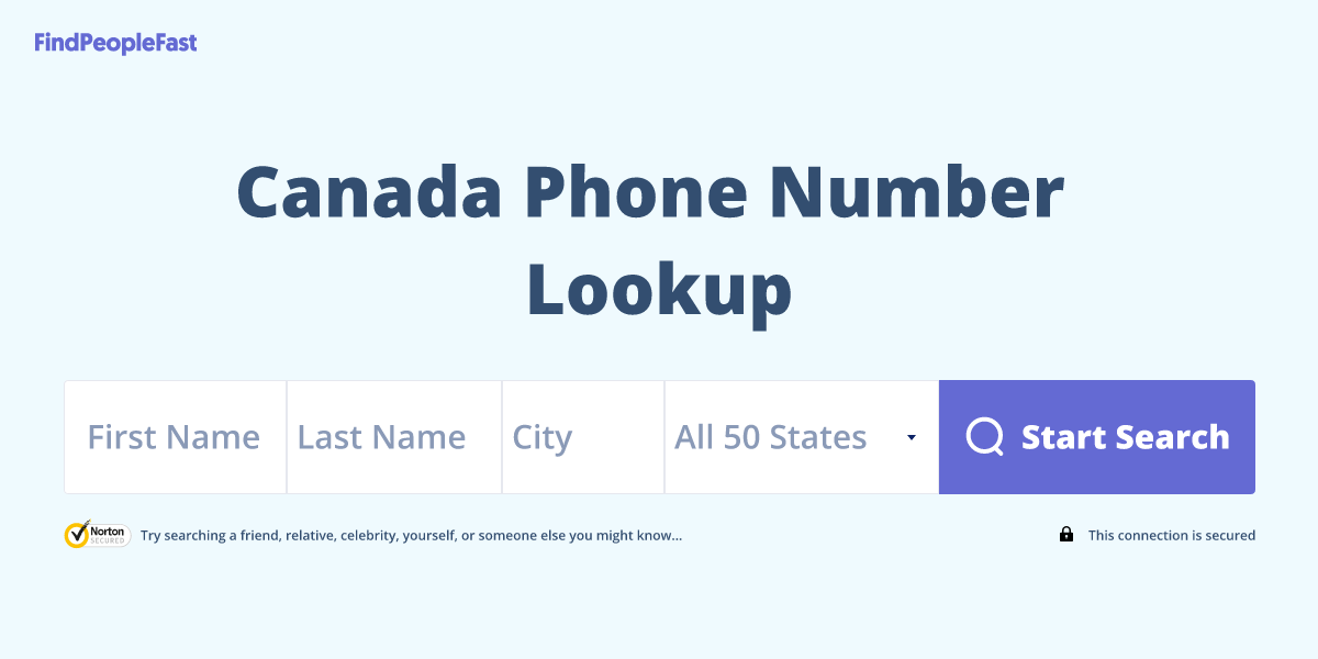 Canada Phone Number Lookup & Search