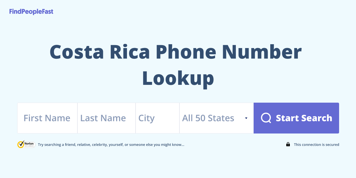 Costa Rica Phone Number Lookup & Search