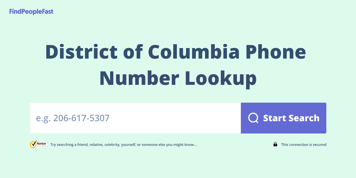 District of Columbia Phone Number Lookup & Search