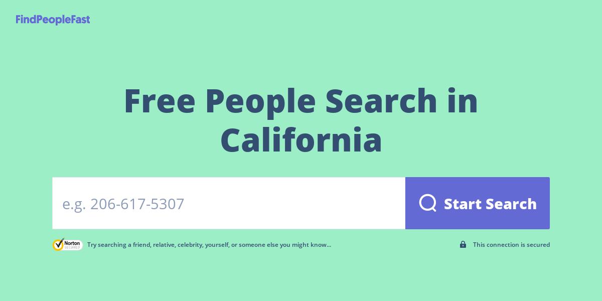 Free People Search in California
