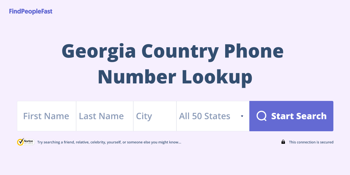 Georgia Country Phone Number Lookup & Search