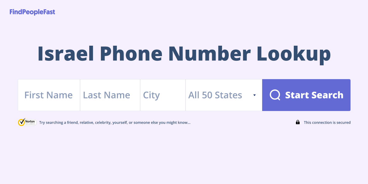 Israel Phone Number Lookup & Search