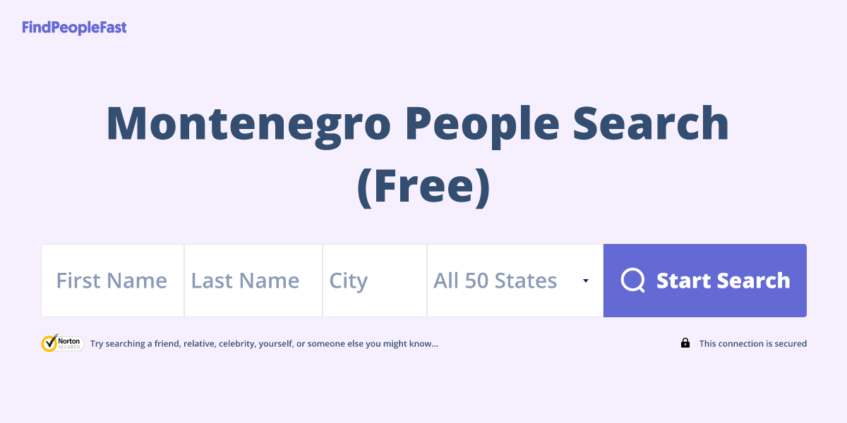 Montenegro People Search (Free)