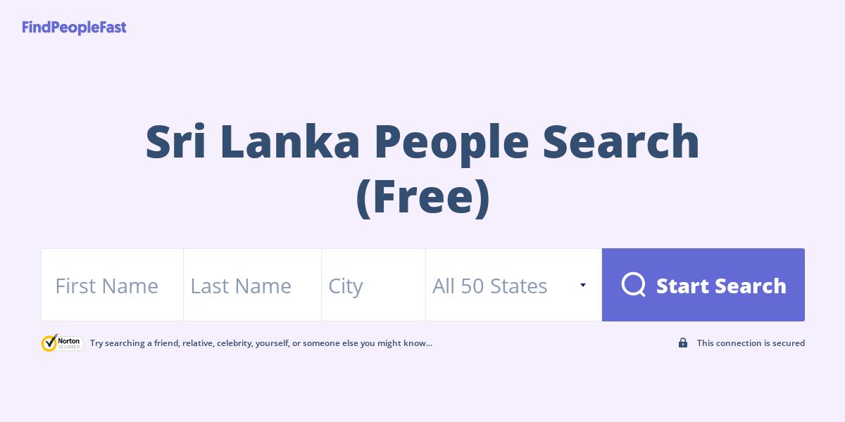 Sri Lanka People Search (Free)
